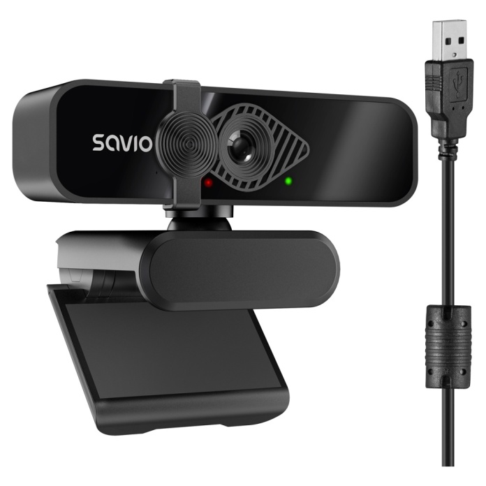 osłona prywatności i przewód USB kamery SAVIO CAK-06